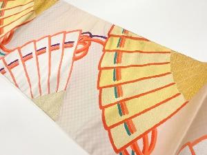 檜扇散らし模様織出し袋帯